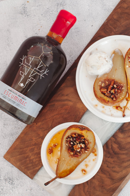 Baked Pears with Pecans and Maple Syrup