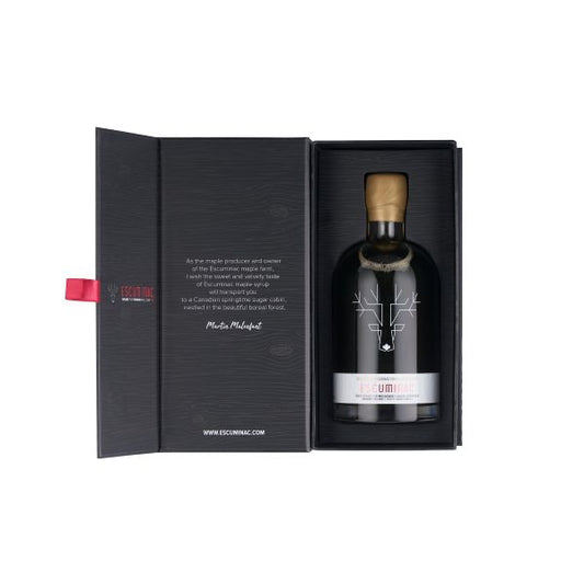 Barrel Aged Maple Syrup Gift Box (single bottle bourbon or cognac)